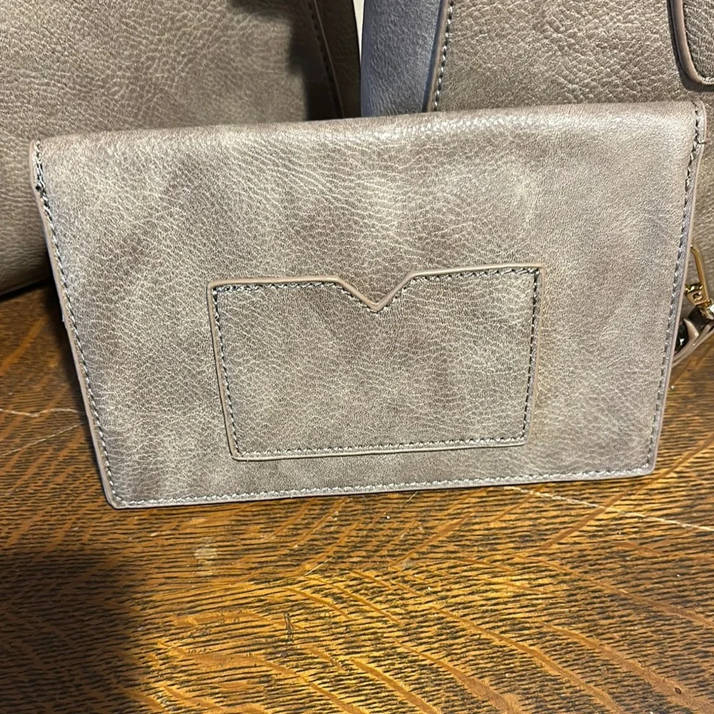 Kaari Blue Gray Shoulder Bag with Adjustable Strap and Minimalist Design - Picture 11 of 12